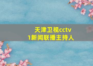 天津卫视cctv1新闻联播主持人