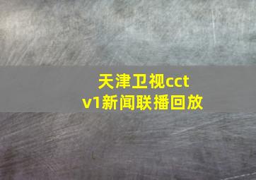 天津卫视cctv1新闻联播回放