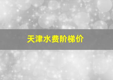 天津水费阶梯价