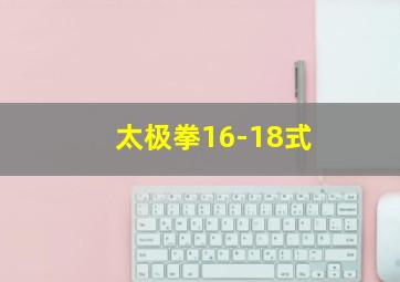 太极拳16-18式