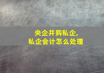 央企并购私企,私企会计怎么处理