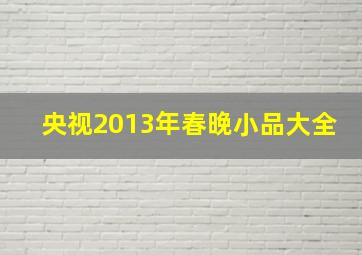 央视2013年春晚小品大全