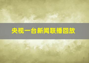 央视一台新闻联播回放