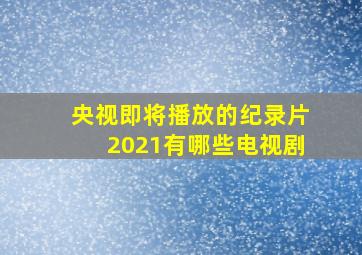 央视即将播放的纪录片2021有哪些电视剧