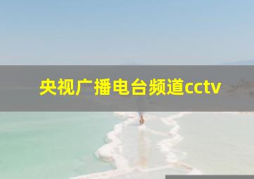 央视广播电台频道cctv