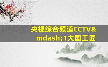 央视综合频道CCTV—1大国工匠