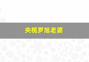 央视罗旭老婆