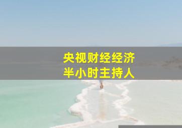 央视财经经济半小时主持人