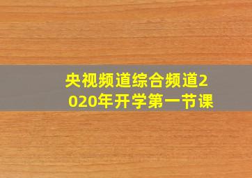 央视频道综合频道2020年开学第一节课