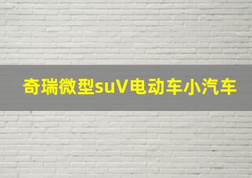 奇瑞微型suV电动车小汽车