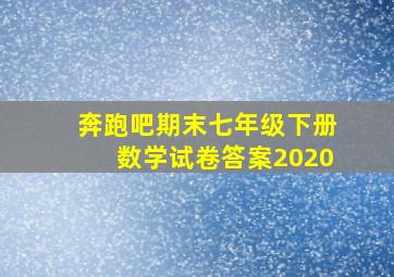 奔跑吧期末七年级下册数学试卷答案2020