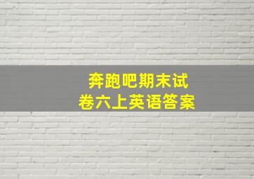 奔跑吧期末试卷六上英语答案