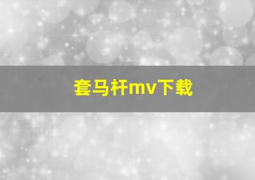 套马杆mv下载