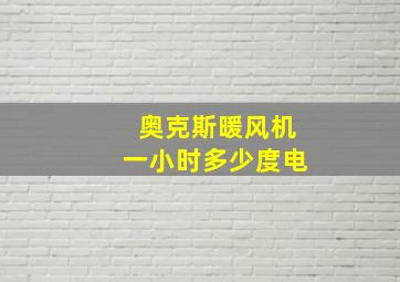 奥克斯暖风机一小时多少度电