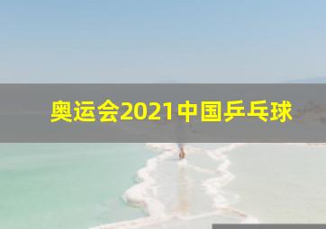 奥运会2021中国乒乓球