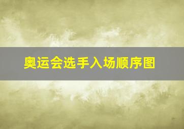 奥运会选手入场顺序图