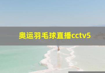 奥运羽毛球直播cctv5