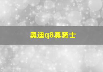 奥迪q8黑骑士