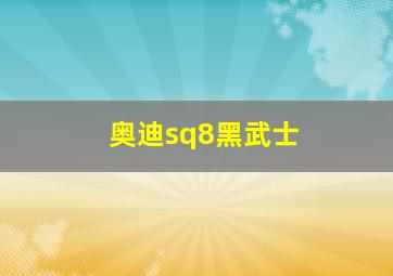 奥迪sq8黑武士