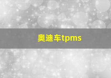 奥迪车tpms