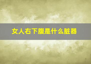 女人右下腹是什么脏器