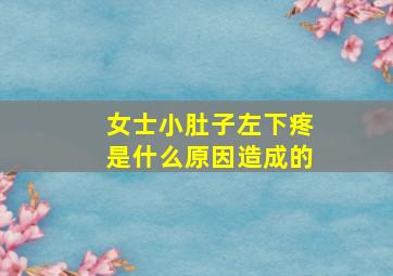 女士小肚子左下疼是什么原因造成的