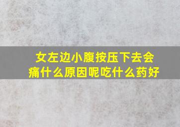 女左边小腹按压下去会痛什么原因呢吃什么药好