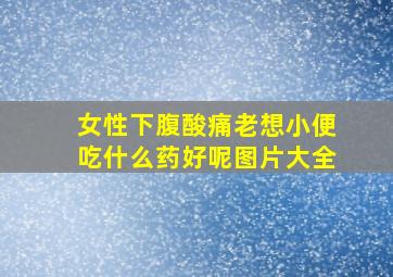 女性下腹酸痛老想小便吃什么药好呢图片大全