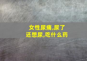 女性尿痛,尿了还想尿,吃什么药