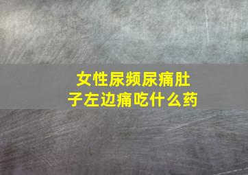 女性尿频尿痛肚子左边痛吃什么药