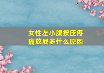 女性左小腹按压疼痛放屁多什么原因