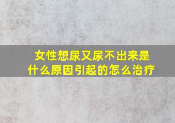 女性想尿又尿不出来是什么原因引起的怎么治疗