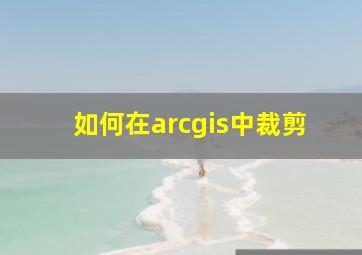 如何在arcgis中裁剪