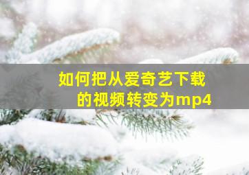 如何把从爱奇艺下载的视频转变为mp4