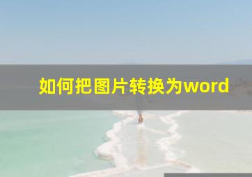 如何把图片转换为word