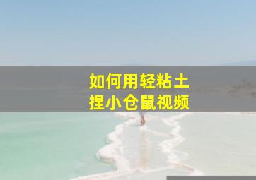 如何用轻粘土捏小仓鼠视频