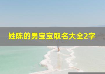 姓陈的男宝宝取名大全2字