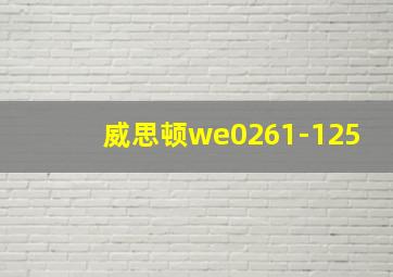 威思顿we0261-125