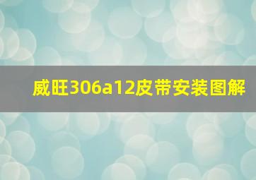 威旺306a12皮带安装图解