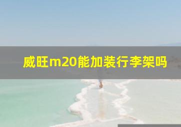 威旺m20能加装行李架吗