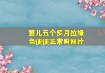 婴儿五个多月拉绿色便便正常吗图片