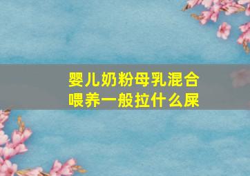 婴儿奶粉母乳混合喂养一般拉什么屎