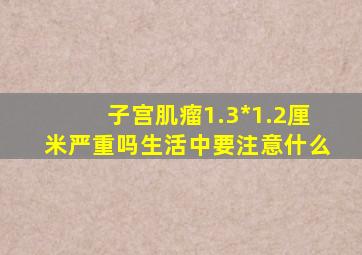 子宫肌瘤1.3*1.2厘米严重吗生活中要注意什么