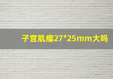 子宫肌瘤27*25mm大吗