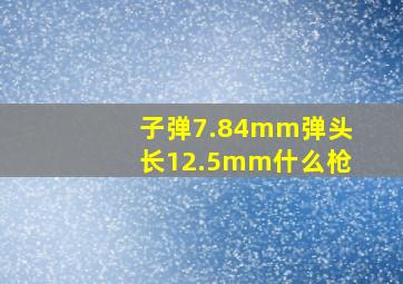 子弹7.84mm弹头长12.5mm什么枪