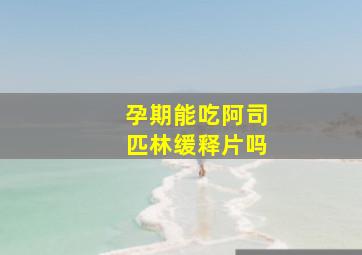 孕期能吃阿司匹林缓释片吗