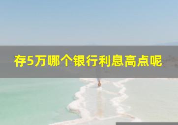 存5万哪个银行利息高点呢