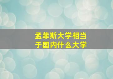 孟菲斯大学相当于国内什么大学