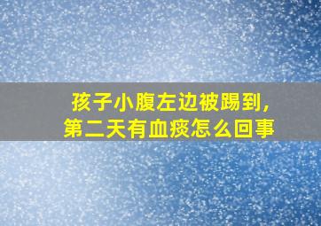 孩子小腹左边被踢到,第二天有血痰怎么回事