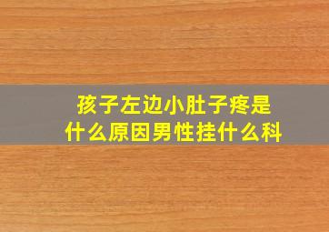 孩子左边小肚子疼是什么原因男性挂什么科